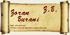 Zoran Burani vizit kartica